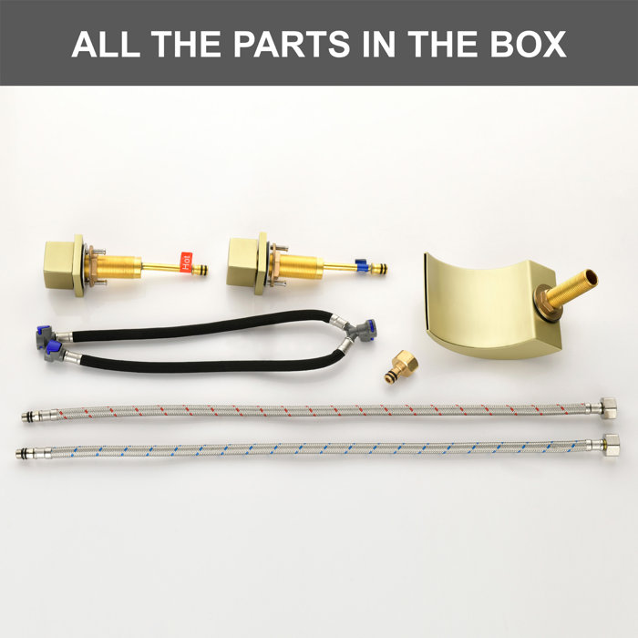 SHAMANDA Widespread Faucet 2handle Bathroom Faucet & Reviews Wayfair